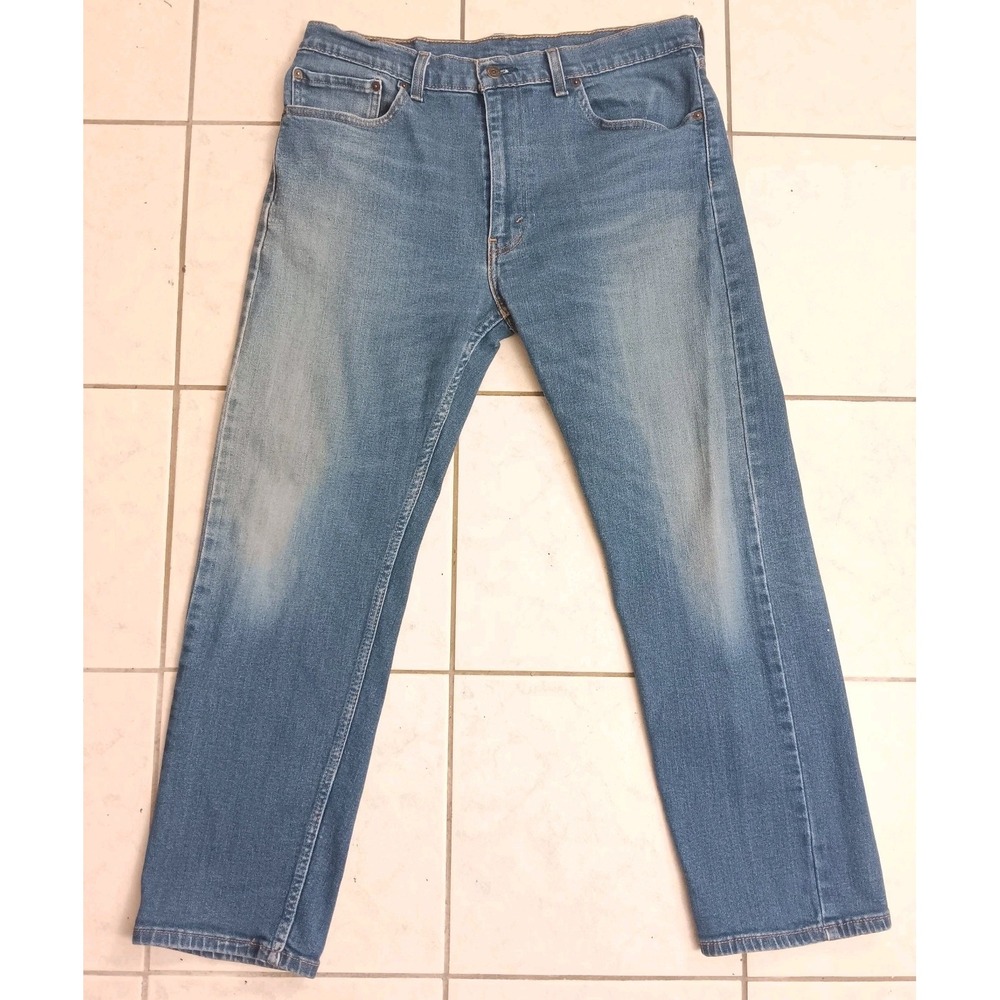 Levi's 505 Regular Fit Mens 36x30 Blue Good Straight Leg Denim Jeans